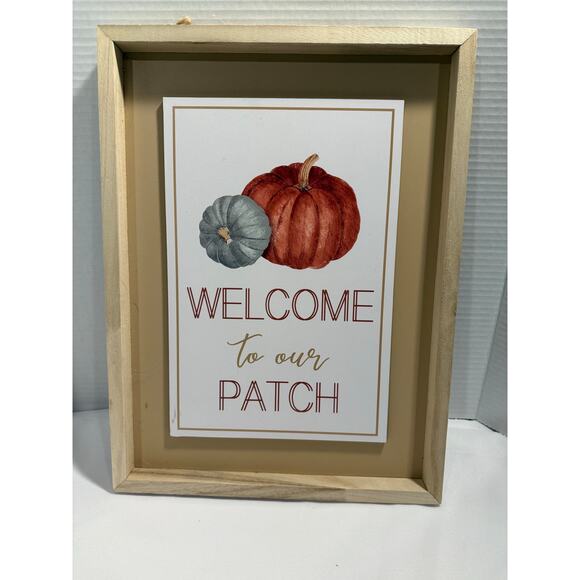 Welcome To Our Patch, Hanging Fall Sign, Halloween Rustic Decor, Harvest - Picture 4 of 7